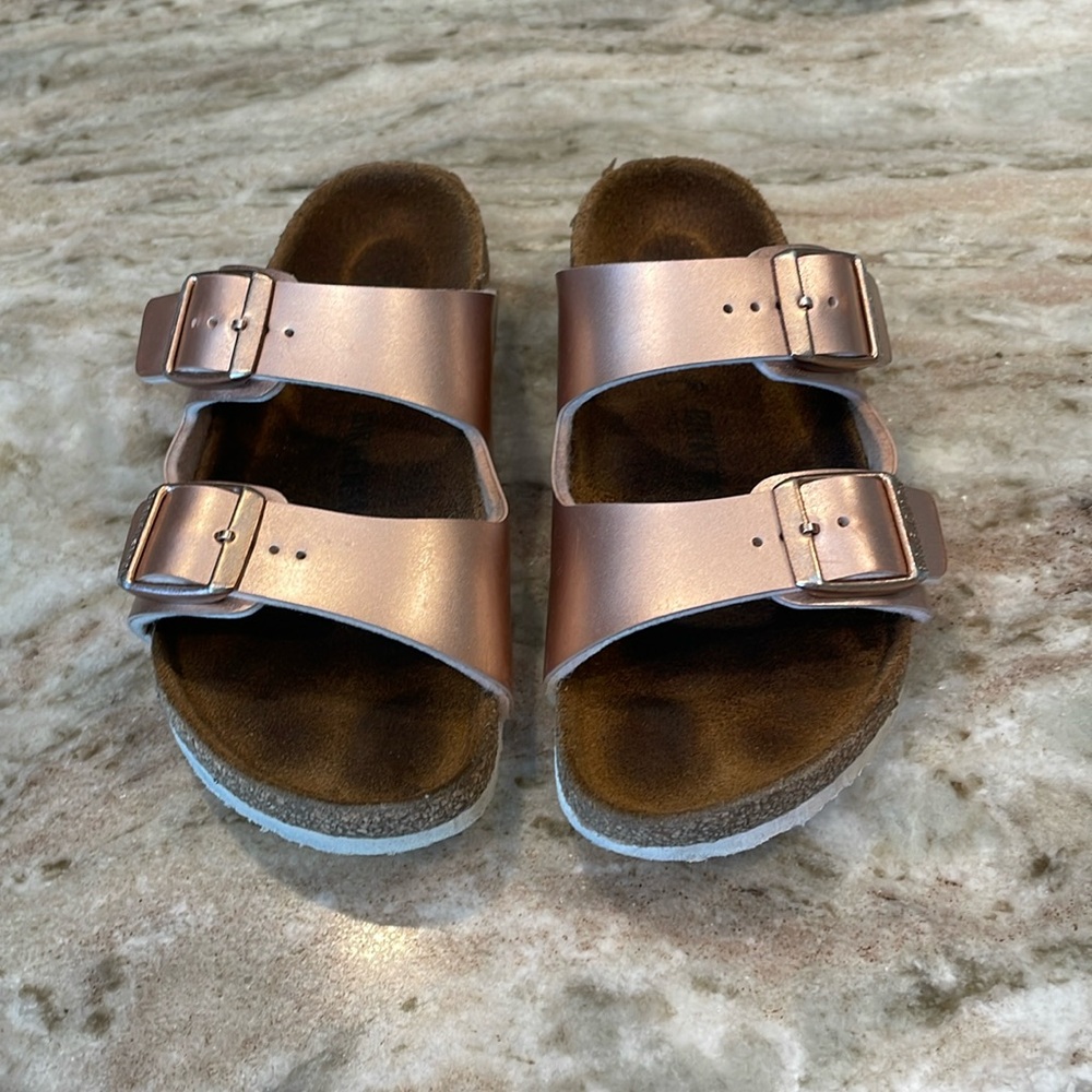 Birkenstock Kids’ Arizona metallic sandal